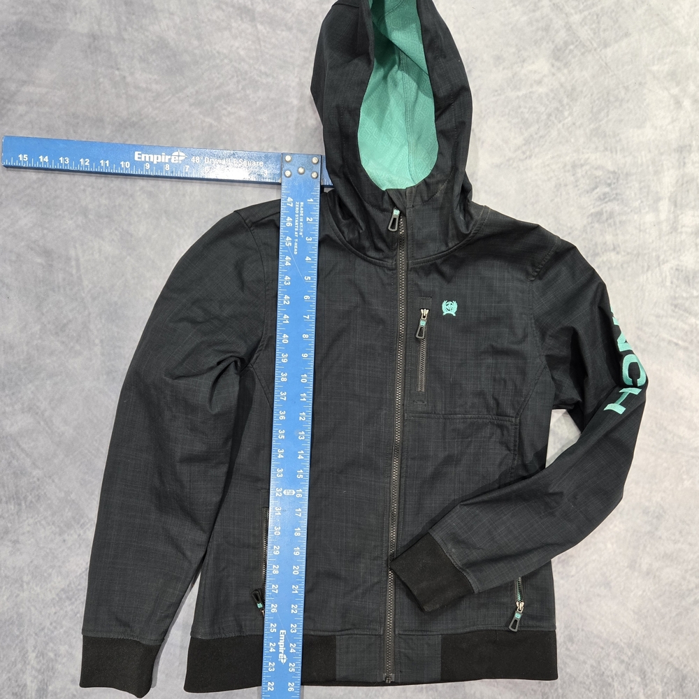 Cinch Women's Between Black And Grey and Teal Ski Jacket - Picture 3 of 7